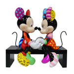 MICKEY MOUSE & MINNIE MOUSE BENCH - Disney by Britto Figurine - HAND SIGNED