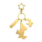 SORCERER MICKEY KEYCHAIN - Black & Gold - Disney by Britto