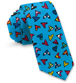 BRITTO® TIE - HEARTS (CYAN)