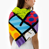 BRITTO® SILK SCARF - LIME GREEN LANDSCAPE