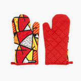 BRITTO® Oven Mitt & Potholder Set - Red Landscape