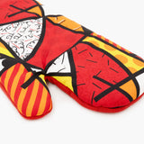 BRITTO® Oven Mitt & Potholder Set - Red Landscape