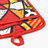 BRITTO® Oven Mitt & Potholder Set - Red Landscape