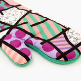 BRITTO® Oven Mitt & Potholder Set - Pink Teal Landscape