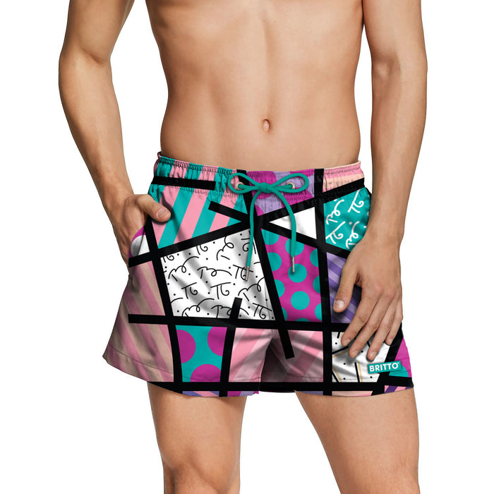 BRITTO®  Shorts - PINK LANDSCAPE - MEN