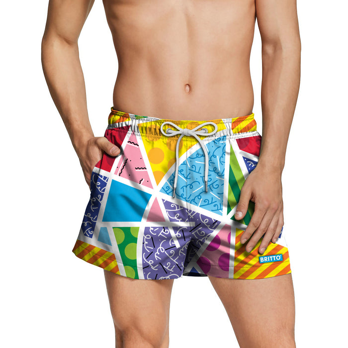 BRITTO®  Shorts - BABY BLUE LANDSCAPE - MEN