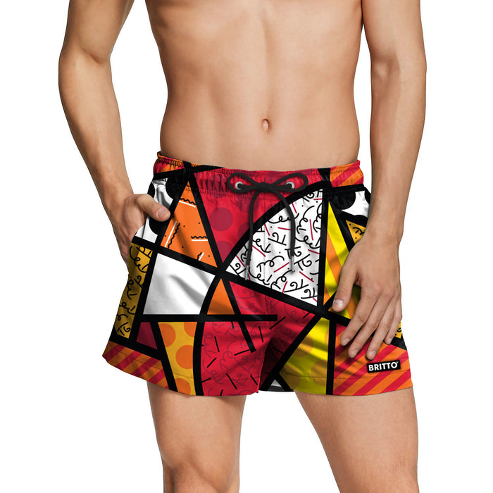 BRITTO®  Shorts - RED LANDSCAPE - MEN