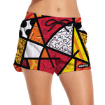 BRITTO®  Shorts - Red Colorful Landscape - Women