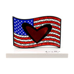 AMERICAN FLAG - White Base - Limited Edition Sculpture