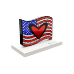 AMERICAN FLAG - White Base - Limited Edition Sculpture