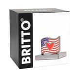 BRITTO®  METAL FIGURINE - AMERICAN FLAG