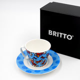 BRITTO® ESPRESSO COFFEE CUP & SAUCER PLATE - Love is in the Air