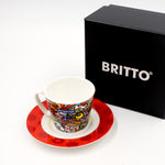 BRITTO® ESPRESSO COFFEE CUP & SAUCER PLATE - Nature in Harmony