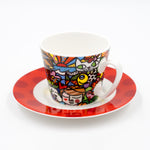 BRITTO® ESPRESSO COFFEE CUP & SAUCER PLATE - Nature in Harmony