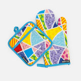 BRITTO® Oven Mitt & Potholder Set - Baby Blue Landscape