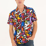 BRITTO® MEN'S SHORT SLEEVE BUTTON DOWN SHIRT - ALIVE