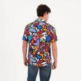 BRITTO® MEN'S SHORT SLEEVE BUTTON DOWN SHIRT - ALIVE