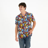 BRITTO® MEN'S SHORT SLEEVE BUTTON DOWN SHIRT - BEST FRIENDS