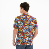 BRITTO® MEN'S SHORT SLEEVE BUTTON DOWN SHIRT - BEST FRIENDS