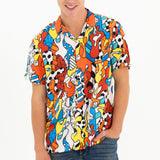 BRITTO® MEN'S SHORT SLEEVE BUTTON DOWN SHIRT - CAMO