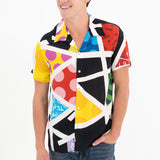 BRITTO® MEN'S SHORT SLEEVE BUTTON DOWN SHIRT - MIDNIGHT