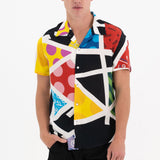 BRITTO® MEN'S SHORT SLEEVE BUTTON DOWN SHIRT - MIDNIGHT