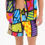 BRITTO®  Shorts - LIME GREEN LANDSCAPE - MEN