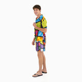 BRITTO®  Shorts - LIME GREEN LANDSCAPE - MEN