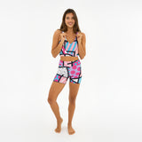 BRITTO® YOGA SHORTS  - PINK LANDSCAPE