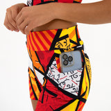 BRITTO® YOGA SHORTS  -  RED LANDSCAPE