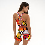 BRITTO YOGA TOP - RED LANDSCAPE