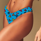 BRITTO® SQ Bikini Bottom (Cloa) - Blue Hearts Design