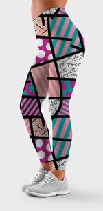 BRITTO Leggings - Pink Landscape