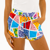 BRITTO® SHORTS - BABY BLUE COLORFUL LANDSCAPE