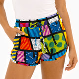 BRITTO® SHORTS - COLORFUL LANDSCAPE - WOMEN