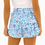 BRITTO® SHORTS - GRAFFITI BLUE - WOMEN