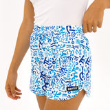 BRITTO® SHORTS - GRAFFITI BLUE - WOMEN