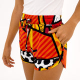 BRITTO® SHORTS - RED COLORFUL LANDSCAPE