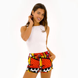 BRITTO® SHORTS - RED COLORFUL LANDSCAPE