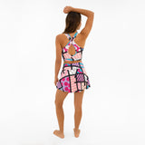 BRITTO® TENNIS SKIRT - PINK LANDSCAPE