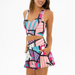 BRITTO® TENNIS SKIRT - PINK LANDSCAPE