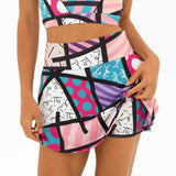 BRITTO® TENNIS SKIRT - PINK LANDSCAPE