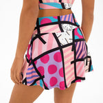 BRITTO® TENNIS SKIRT - COLORFUL LANDSCAPE PINK