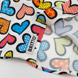 BRITTO® MEN'S SHORT SLEEVE BUTTON DOWN SHIRT - COLORFUL HEARTS