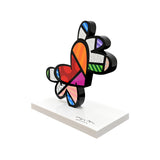 FLYING HEART  - White Base - Limited Edition Sculpture