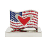 BRITTO®  METAL FIGURINE - AMERICAN FLAG