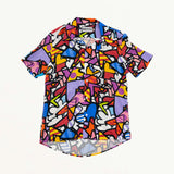 BRITTO® MEN'S SHORT SLEEVE BUTTON DOWN SHIRT - ALIVE