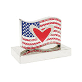 BRITTO®  METAL FIGURINE - AMERICAN FLAG