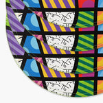 BRITTO® Placemats - Lime Green Landscape - Round