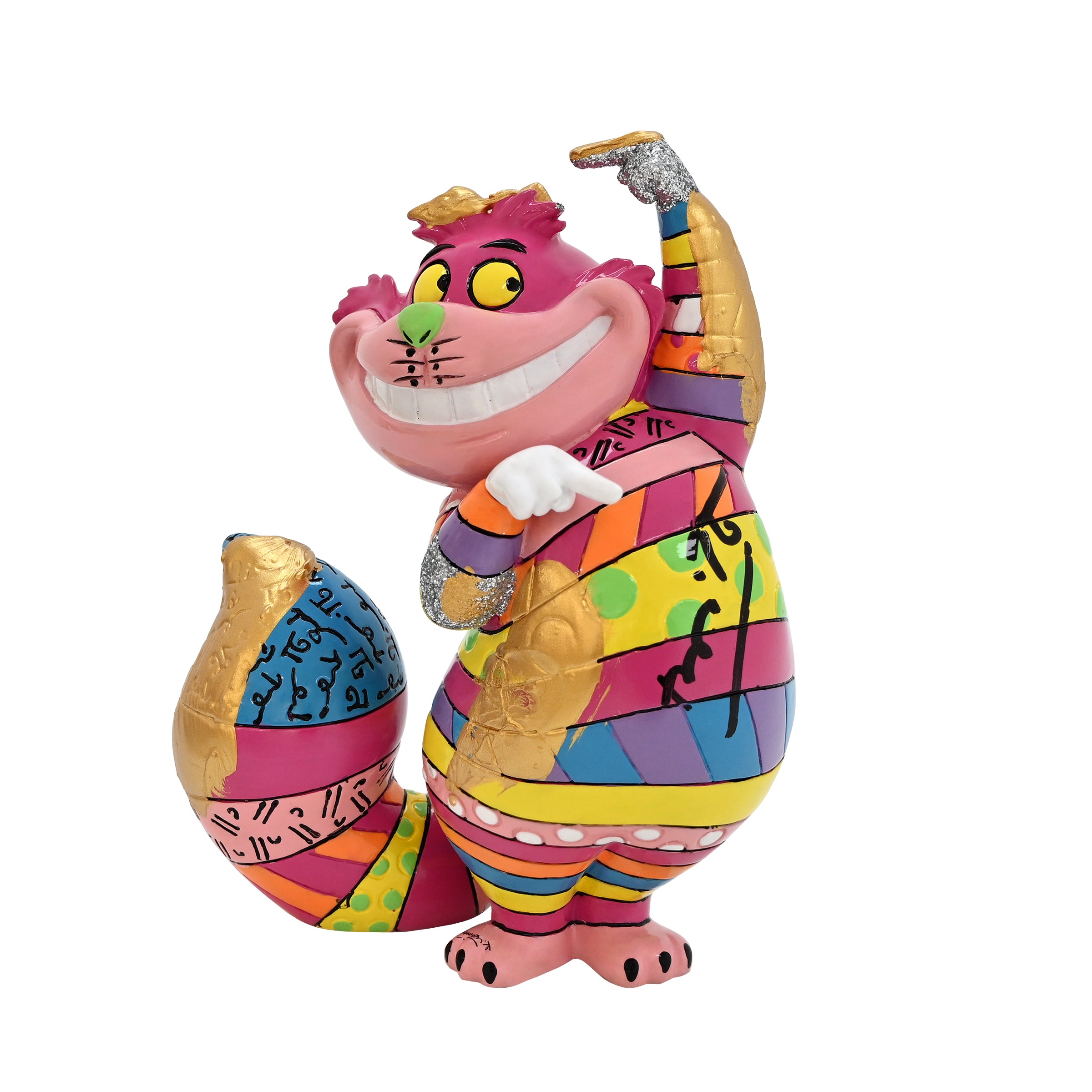 CHESHIRE CAT - Disney by Britto Figurine - TOUCH OF GOLD - HAND SIGNED